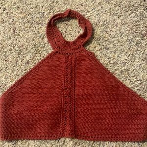 Rusty Orange American Eagle Halter Top